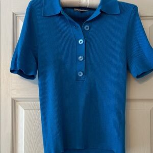 Jcrew blue knit top. M.